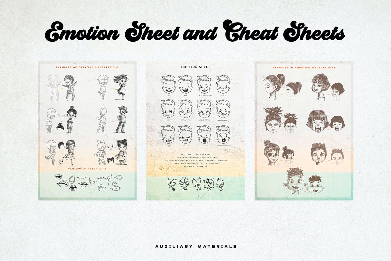 用于Procreate的可爱儿童网格笔刷 Cute Kids Grids for Procreate 笔刷资源 sucaiwan.com