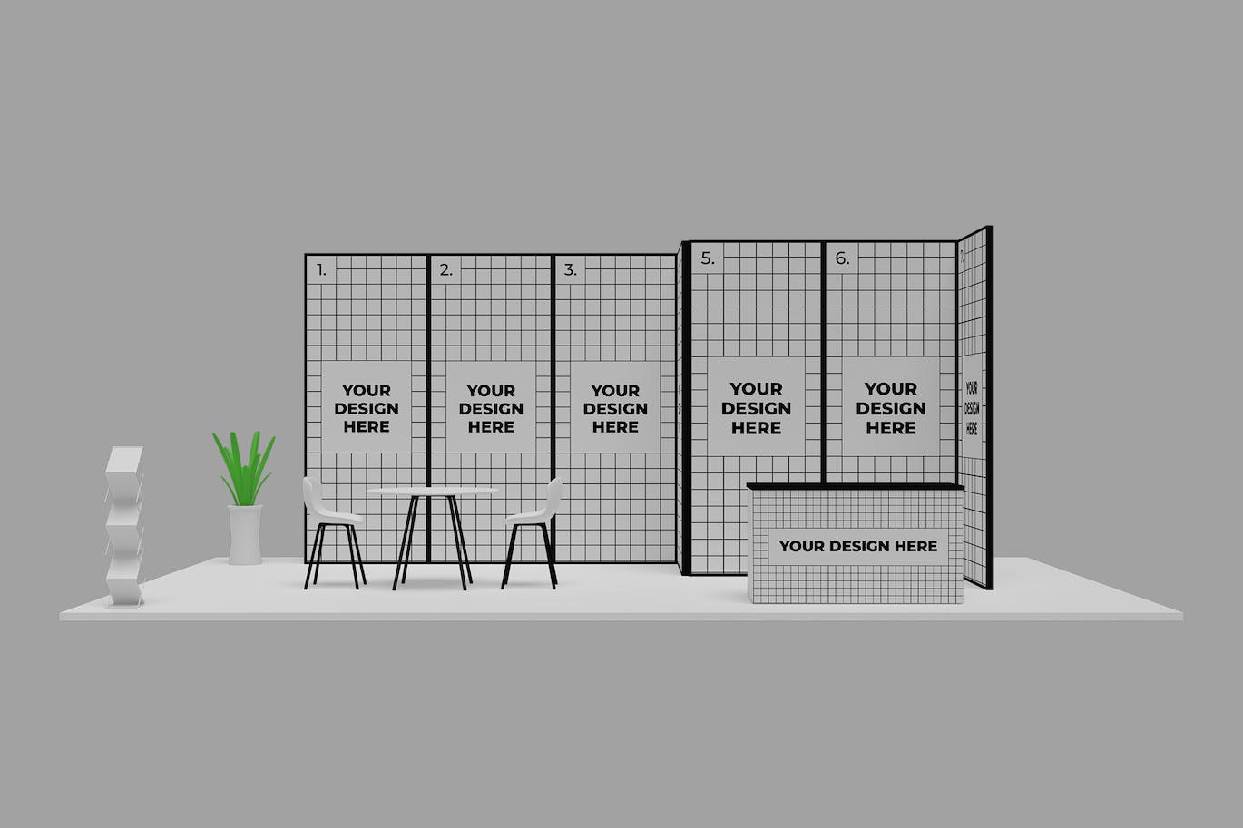 展览和活动展位广告展示样机图 Exhibition & Event Booth Mockup 样机素材 sucaiwan.com