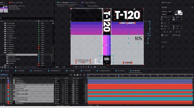 30多种潮流复古酸性小故障完全可定制文本标题工具包AE模板 Ezracohen EZCO NOSTALGIA 插件预设 sucaiwan.com