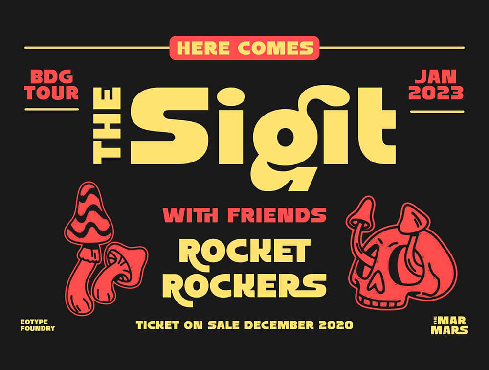 俏皮复古显示字体 设计素材 sucaiwan.com