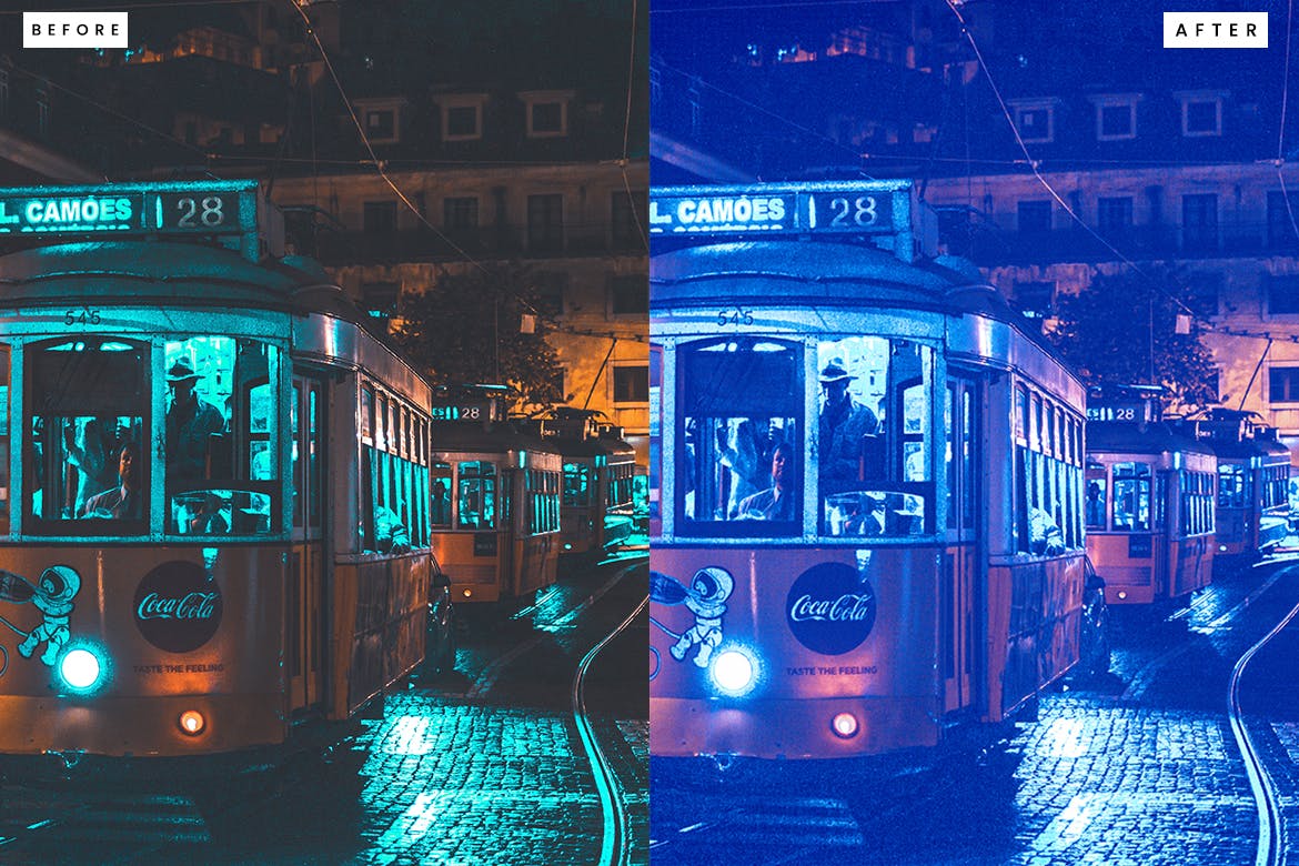 城市赛博朋克效果照片处理Photoshop动作 City Cyberpunk Photoshop Action 插件预设 sucaiwan.com