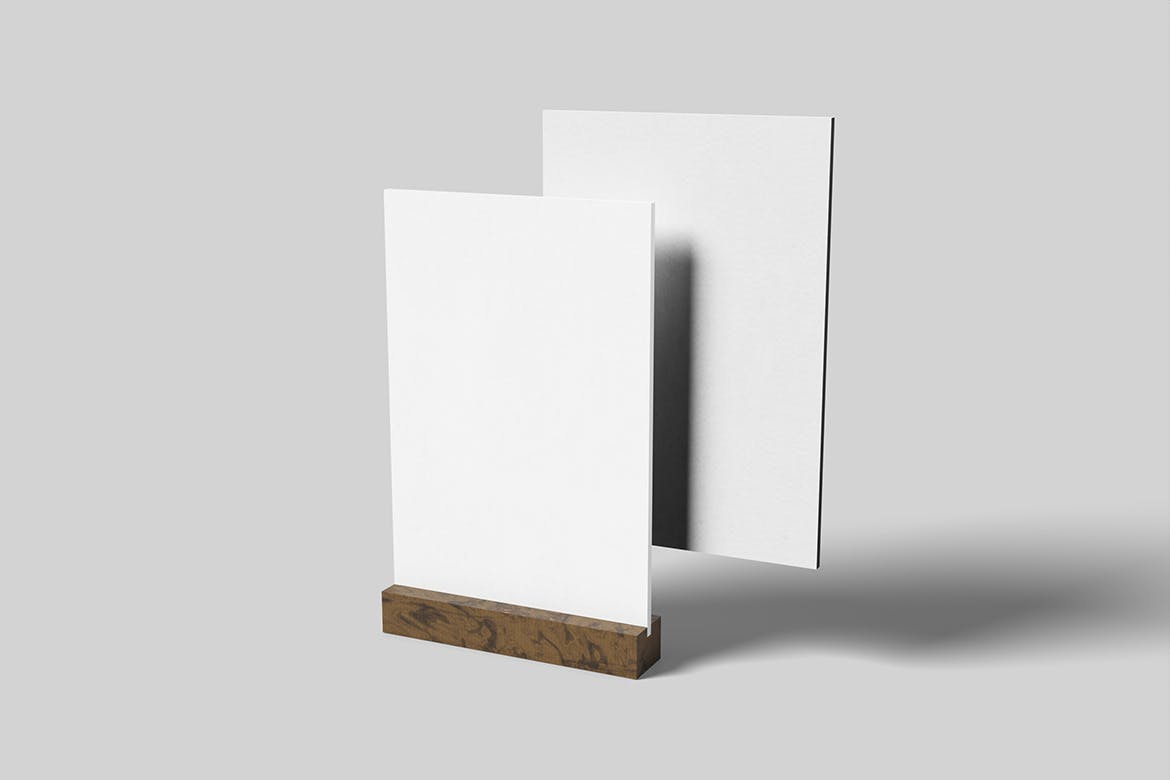 极简菜单板餐桌号牌设计样机 Minimalist Menu Board Mockup 样机素材 sucaiwan.com