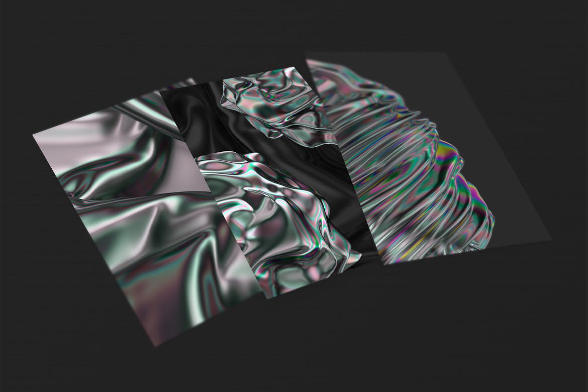 15个全息彩虹色的抽象背景图片素材 Iridescent Abstract Backgrounds 图片素材 sucaiwan.com