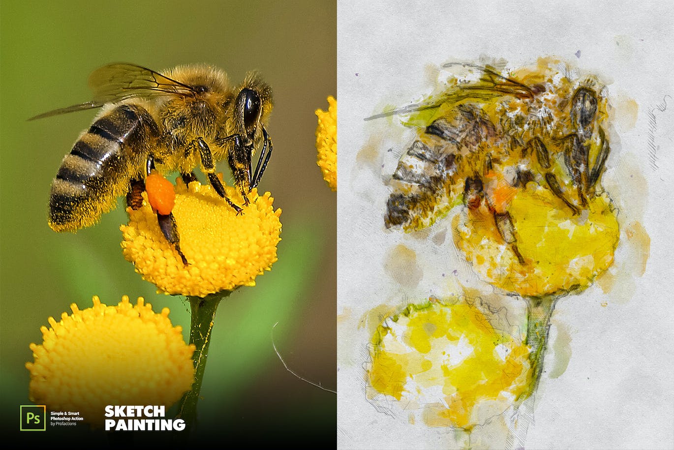 素描绘画效果照片处理ps动作 Sketch Painting Photoshop Action 插件预设 sucaiwan.com