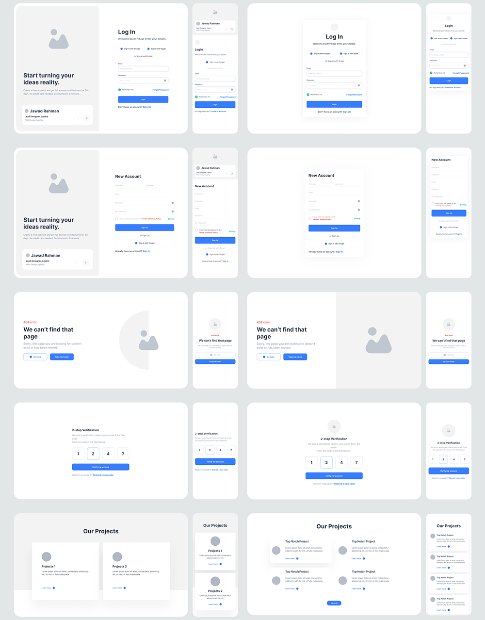 Web线框设计UI套件 APP UI sucaiwan.com
