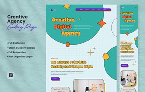 数字代理网站着陆页模板 Digital Agency Landing Page – Fanes