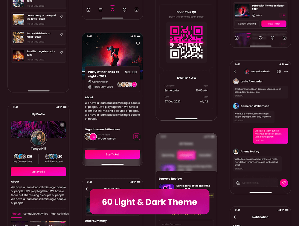 活动预订App应用程序UI套件 APP UI sucaiwan.com