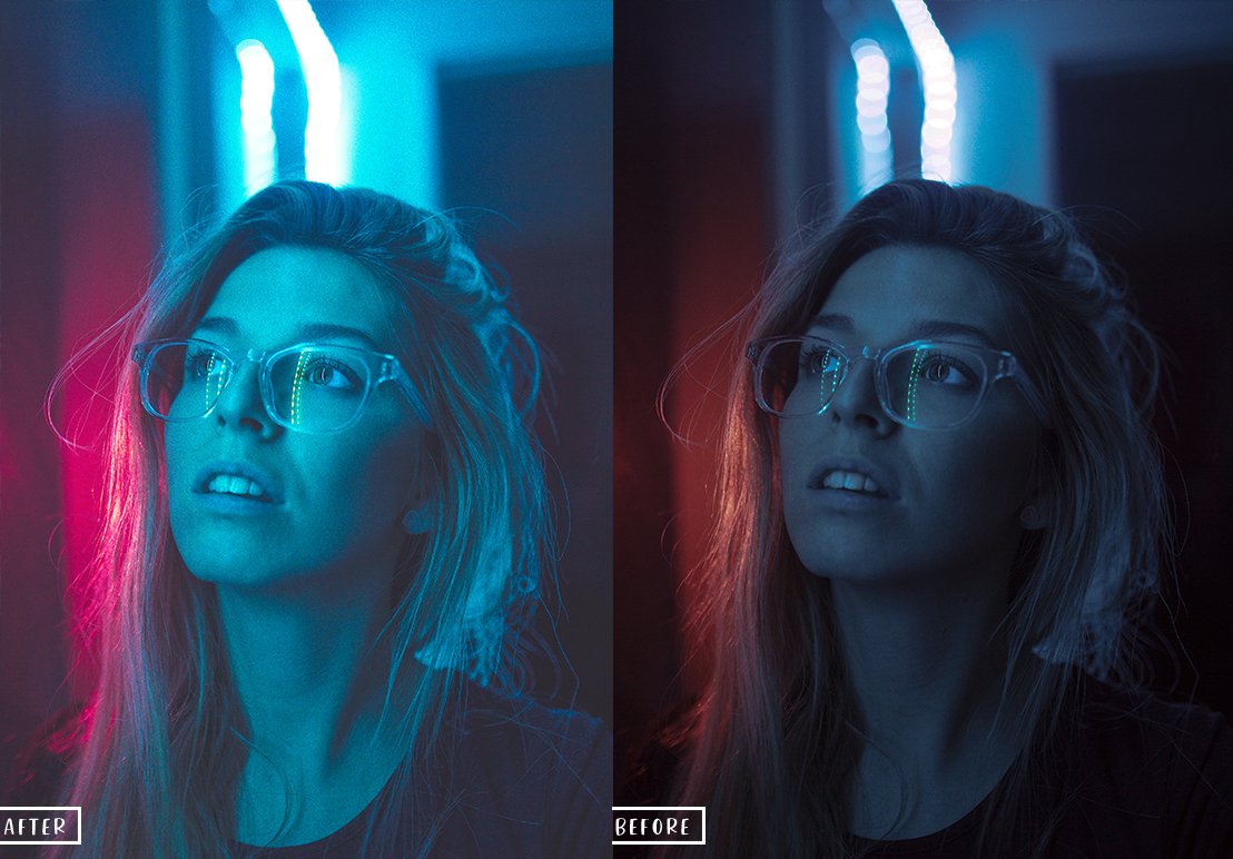 15个潮流复古赛博朋克夜景街拍霓虹灯Lightroom预设 Neon Light Lightroom Presets 插件预设 sucaiwan.com