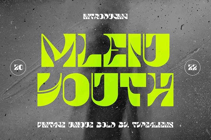 Mleiu Youth 酸性潮流英文字体 设计素材 sucaiwan.com