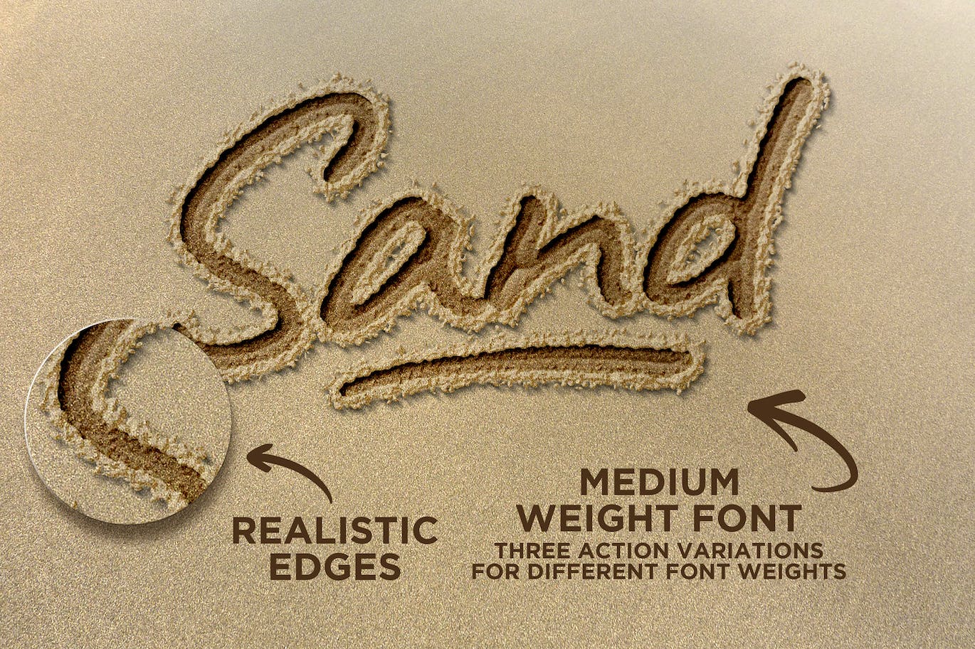 沙子效果文字处理Photoshop动作 Sand Type Photoshop Action 插件预设 sucaiwan.com