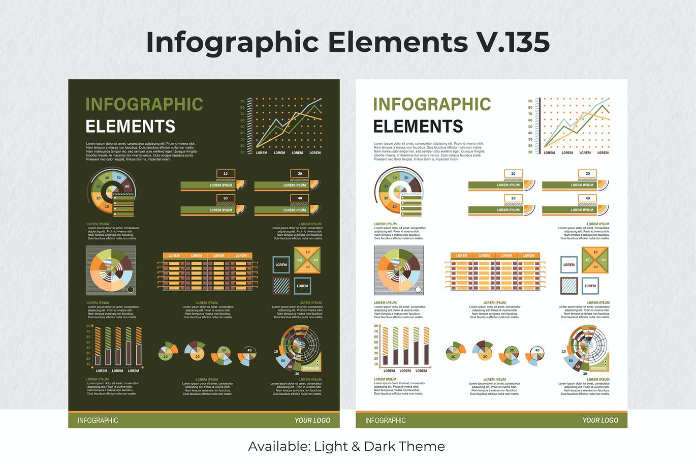 可视化数据信息图表元素素材v135 Infographic Elements Ver. 135 幻灯图表 sucaiwan.com