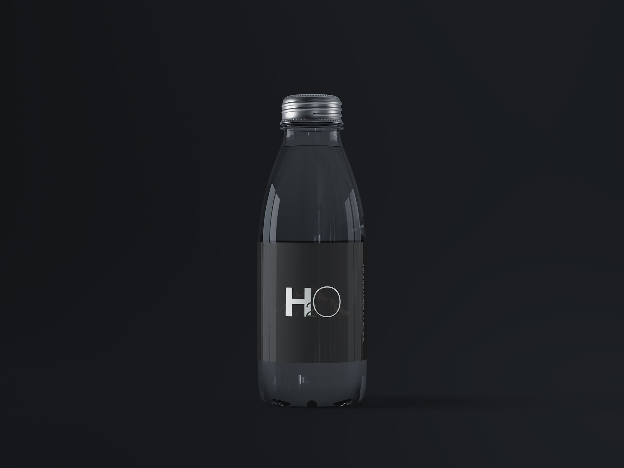 迷你透明玻璃水瓶样机 Mini Glass Water Bottle Mockup 样机素材 sucaiwan.com