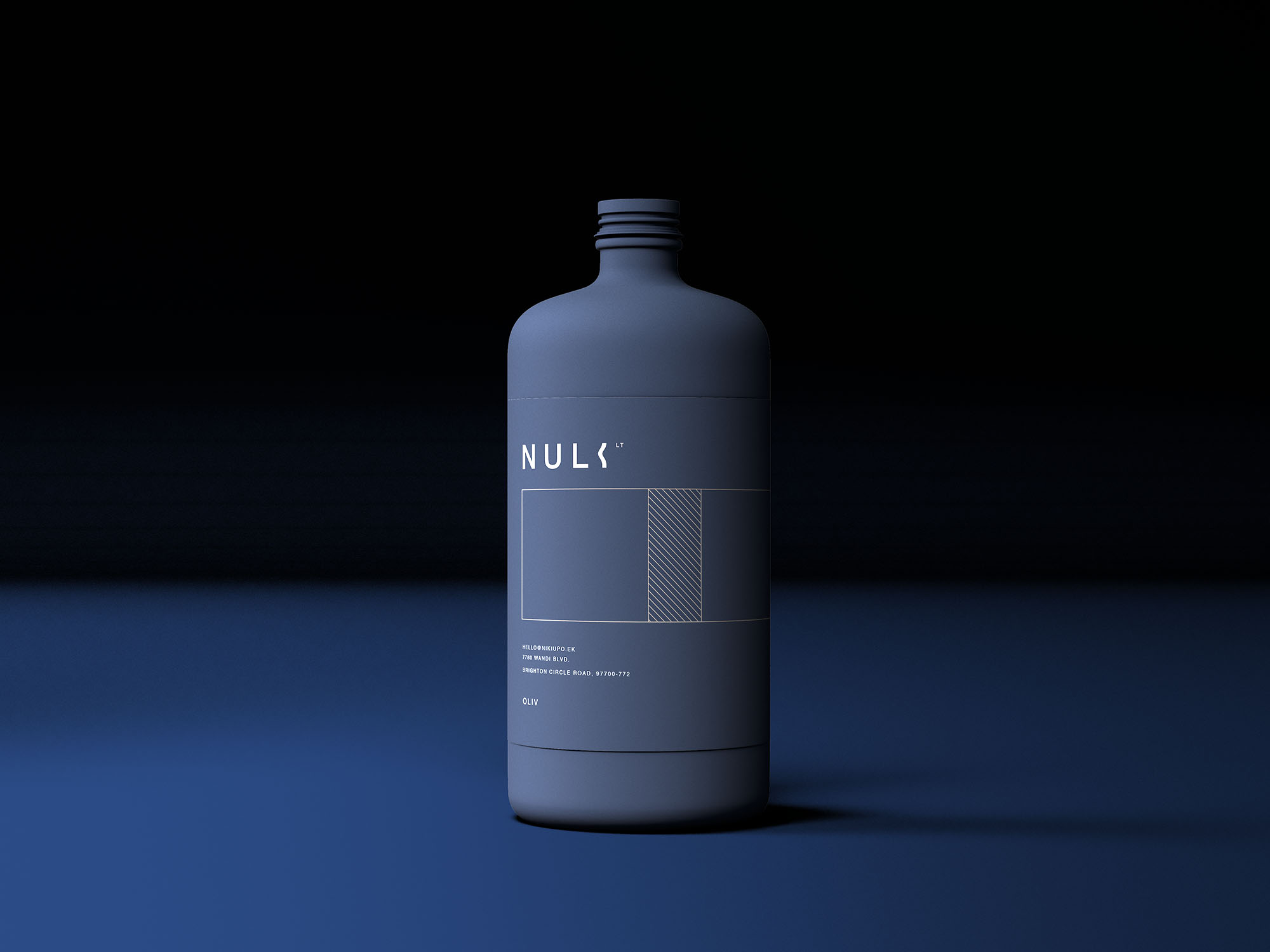 哑光大瓶子包装设计展示样机 Matte Bottle Mockup 样机素材 sucaiwan.com