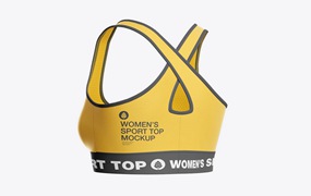 女子运动内衣品牌设计样机 Women’s Sports Top Mockup