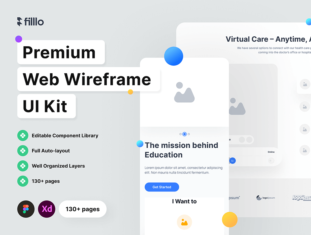 Web线框设计UI套件 APP UI sucaiwan.com