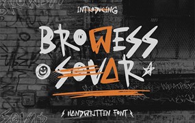 Browess Sovar涂鸦风格英文字体
