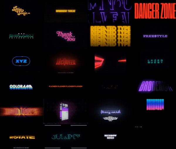 30多种潮流复古酸性小故障完全可定制文本标题工具包AE模板 Ezracohen EZCO NOSTALGIA 插件预设 sucaiwan.com