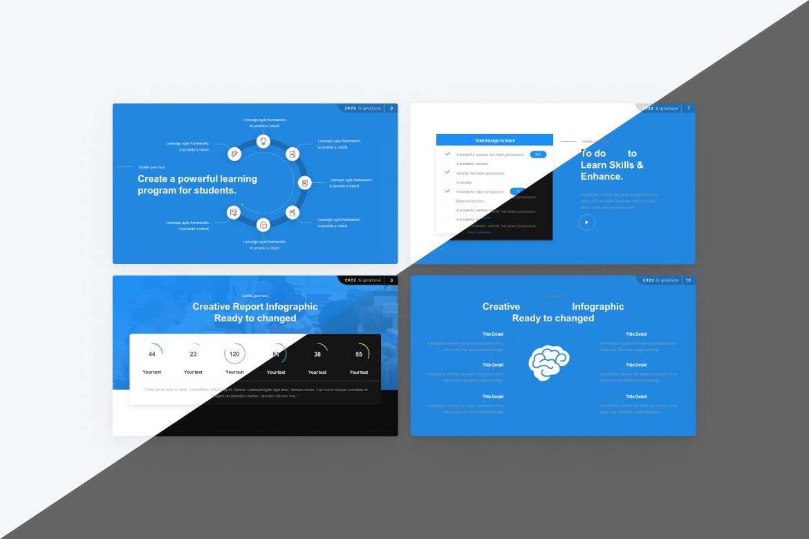 学生教育PowerPoint演示模板 Education PowerPoint Template 幻灯图表 sucaiwan.com
