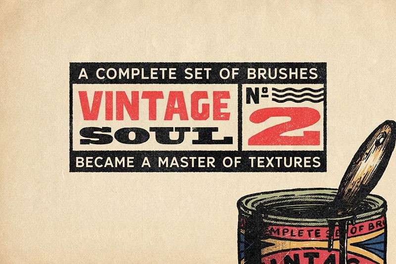 23个复古风半色调纹理Procreate笔刷 笔刷资源 sucaiwan.com