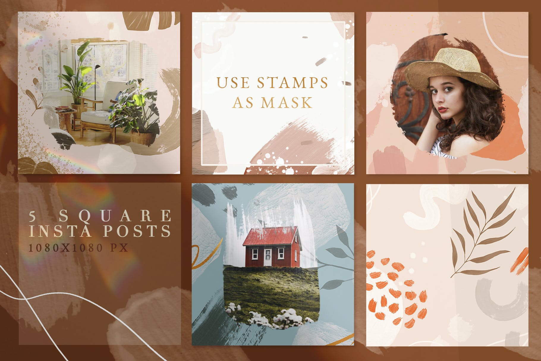 抽象画笔印章Procreate和ps笔刷 90 Procreate Stamps&Photoshop Brushes 笔刷资源 sucaiwan.com