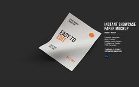 弯曲文件纸张样机图 Paper Mockups