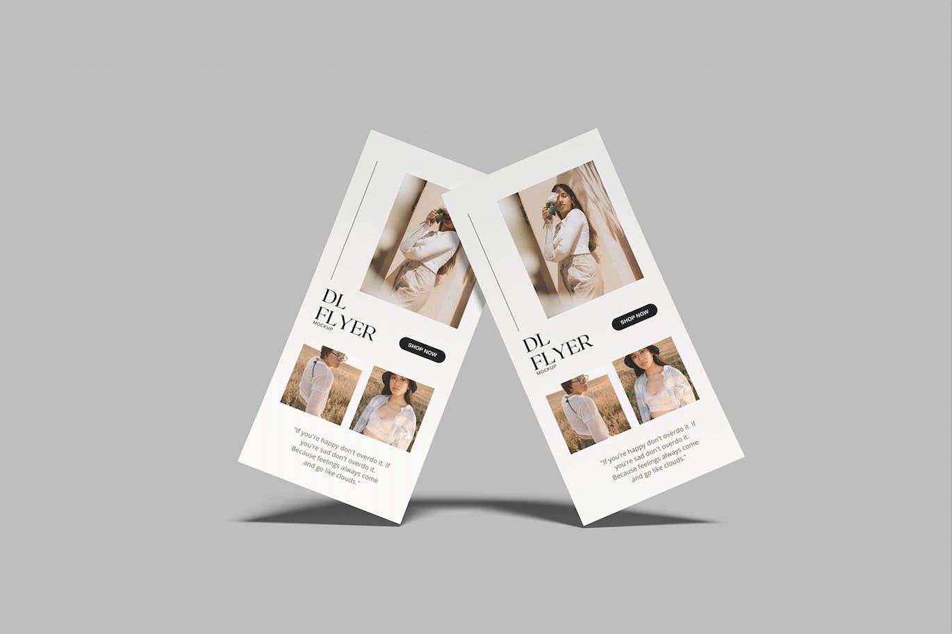 DL规格广告宣传单样机 DL Flyer Mockup 样机素材 sucaiwan.com