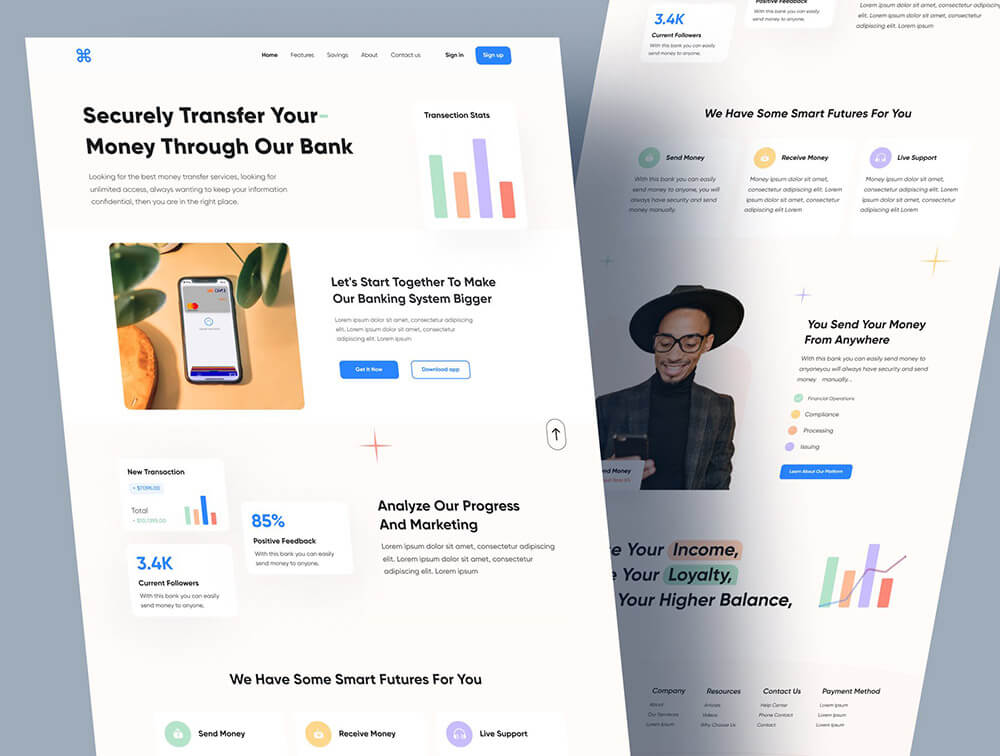 多用途网站着陆页UI设计套件 APP UI 第1张-素材湾丨精选海外优质设计素材资源 多用途网站着陆页UI设计套件 APP UI sucaiwan.com