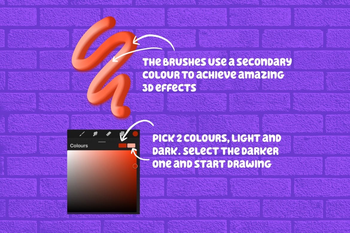 涂鸦风格Procreate笔刷 Graffiti King Procreate Brushes 笔刷资源 sucaiwan.com