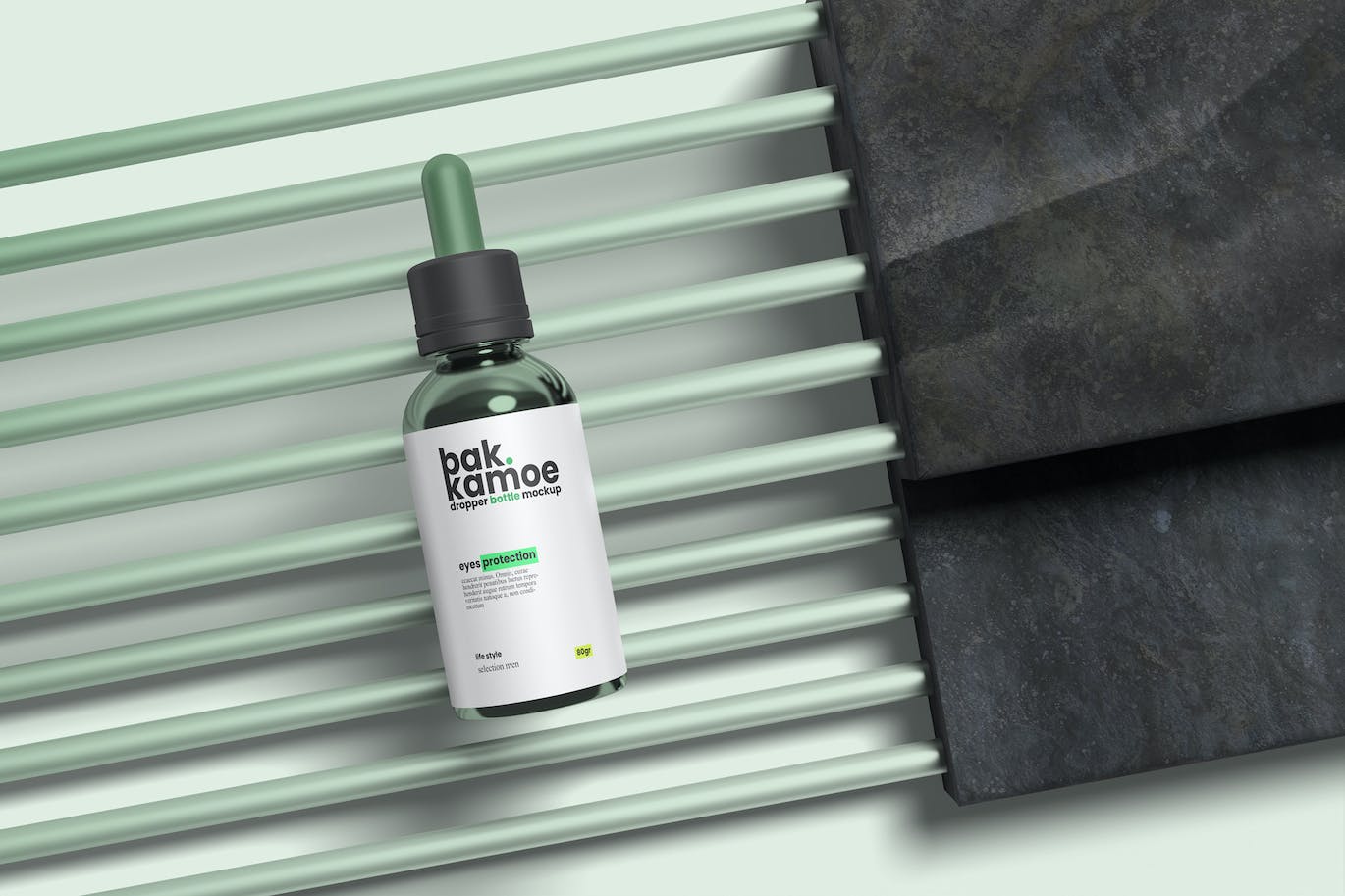 圆管场景滴管瓶包装设计样机图 Elegant Dropper Bottle Mockup 样机素材 sucaiwan.com