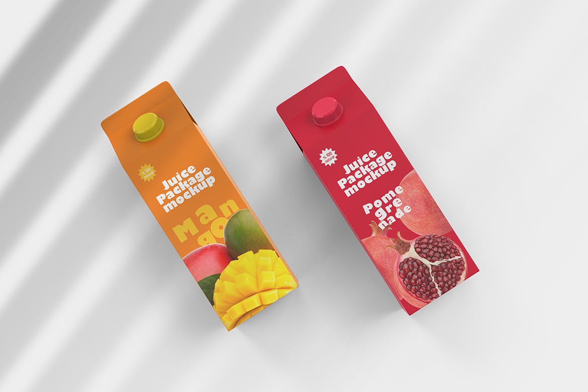 果汁/牛奶盒包装设计样机 Juice Box Mockup 样机素材 sucaiwan.com