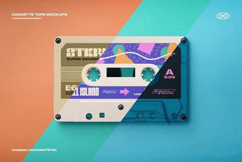 逼真盒式磁带模型PSD样机模板 Cassette Tape Mockups 样机素材 第3张-素材湾丨精选海外优质设计素材资源 逼真盒式磁带模型PSD样机模板 Cassette Tape Mockups 样机素材 sucaiwan.com