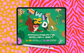 24个动物植物图案Procreate笔刷