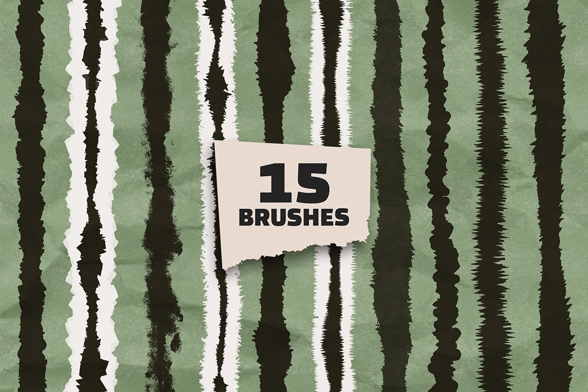 撕纸Procreate笔刷 Procreate Torn Brushes 笔刷资源 sucaiwan.com