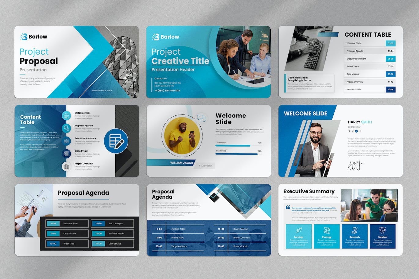 项目建议ppt幻灯片演示模板 Project Proposal PowerPoint Presentation Template 幻灯图表 sucaiwan.com