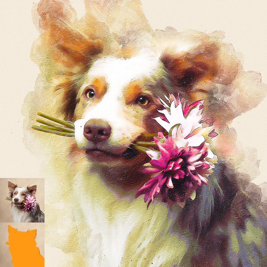 油画艺术效果照片处理Photoshop动作 Oil Painter Photoshop Action 插件预设 sucaiwan.com