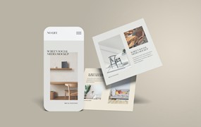 优雅的社交帖子&手机屏幕页面样机图v3 Elegant Social Media Mockup V3