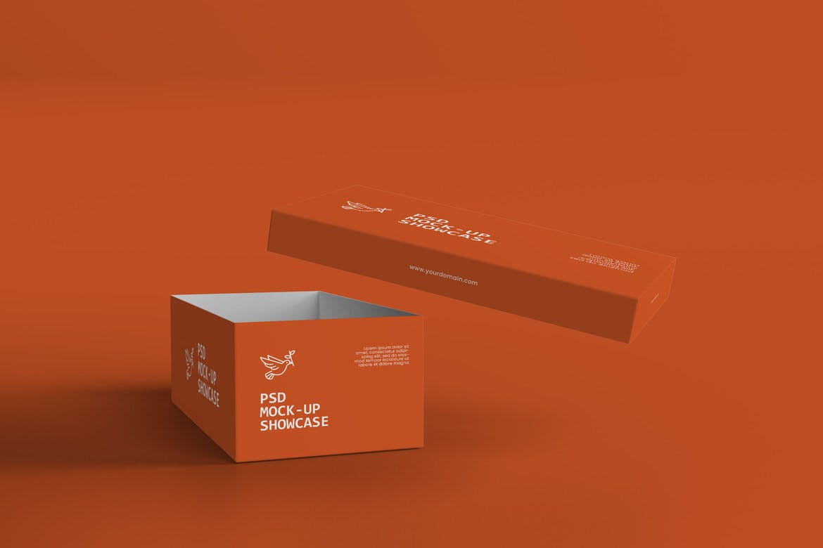 盒子外观包装设计样机 Box Packaging mockup 样机素材 sucaiwan.com