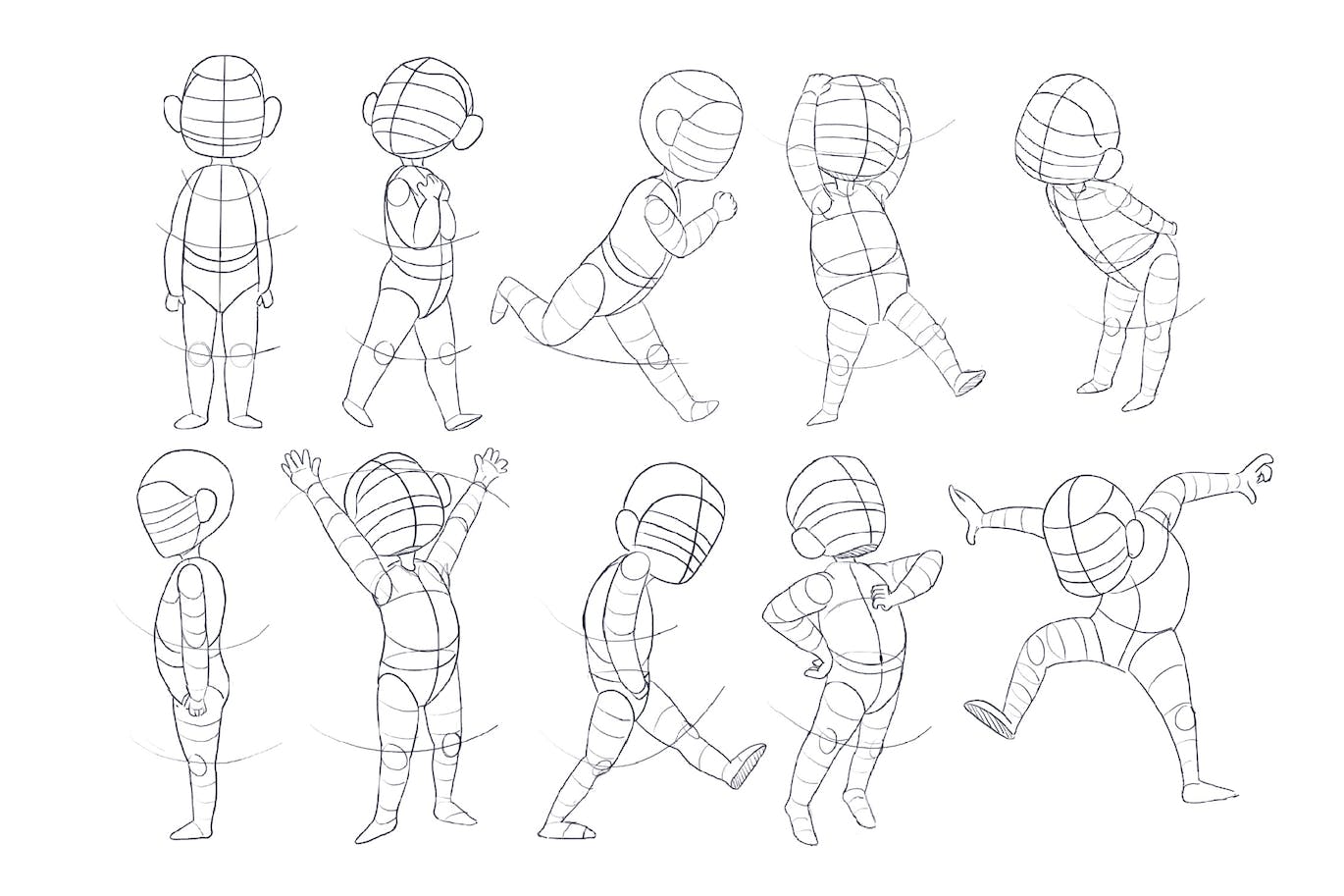 10个人物儿童Procreate笔刷 10 Character Kids Stamps Procreate 笔刷资源 sucaiwan.com