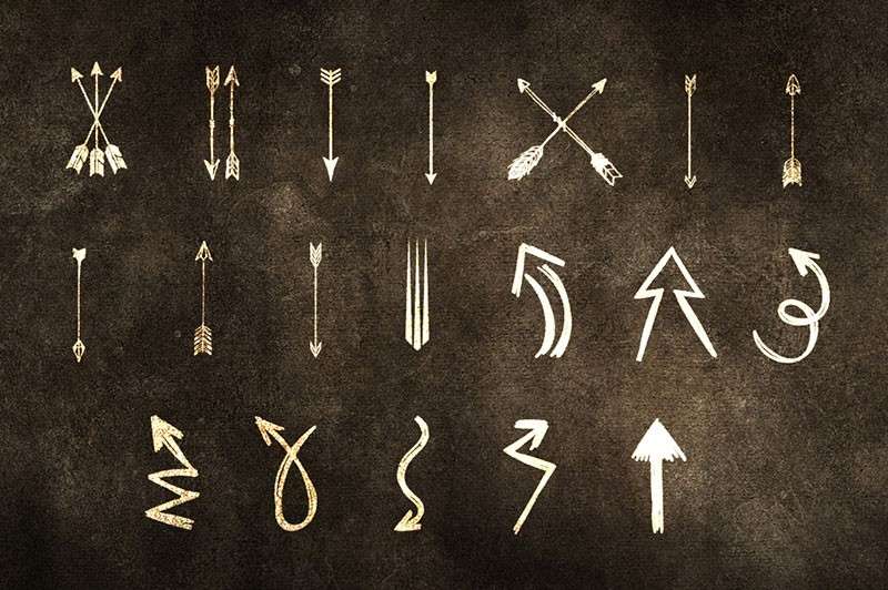 39个复古边框和箭头图案PS笔刷 笔刷资源 sucaiwan.com