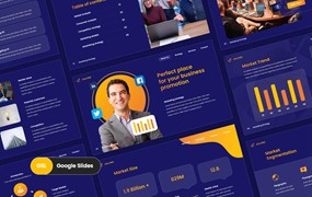 市场营销战略谷歌幻灯片素材 Solvro – Marketing Strategy Google Slides Template