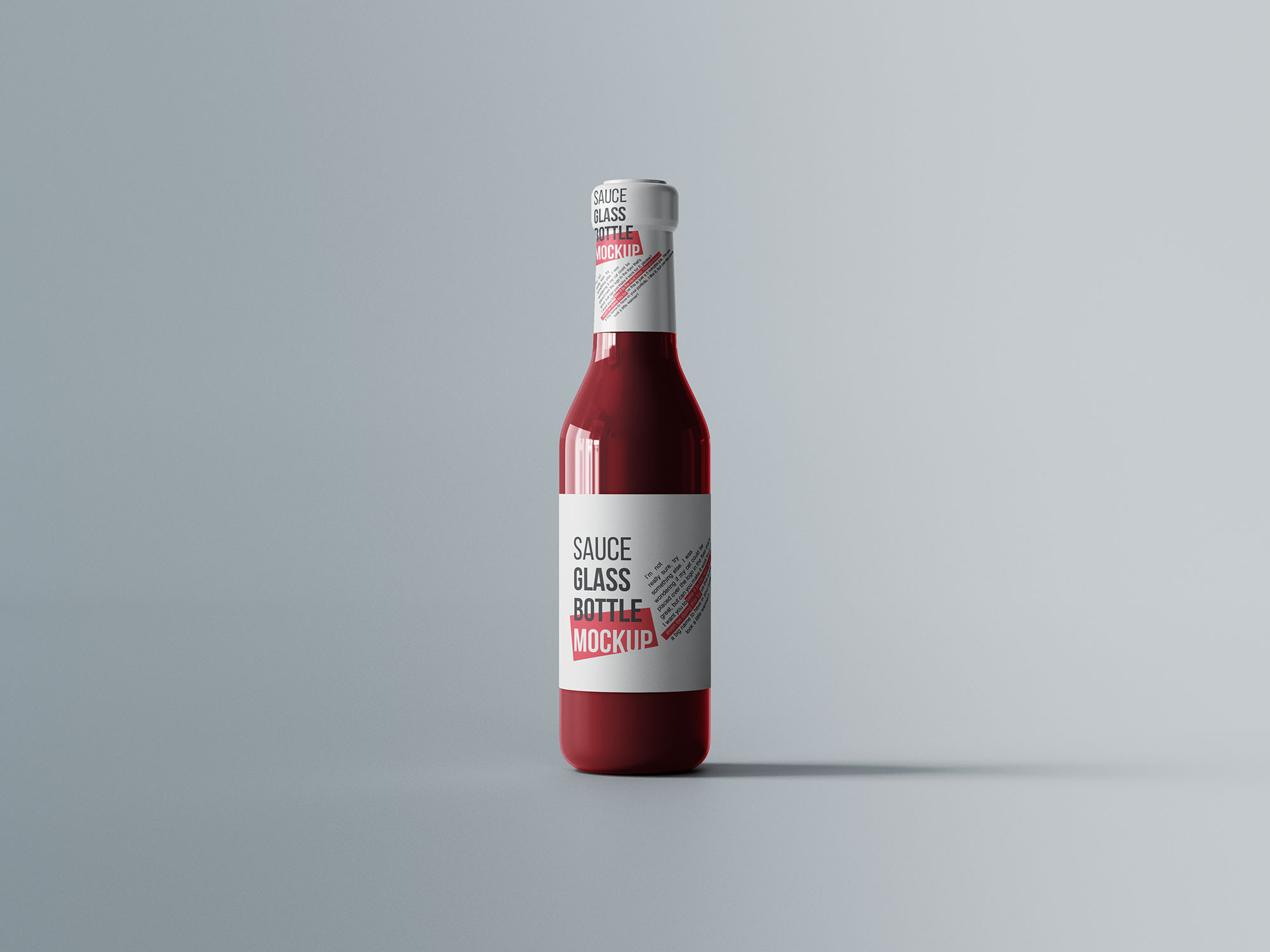 酱汁玻璃瓶样机 Sauce Glass Bottle Mockup 样机素材 sucaiwan.com