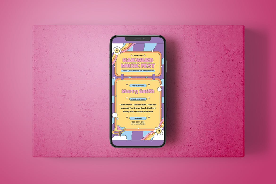 复古音乐节海报传单媒体套件 Retro Music Festival – Flyer Media Kit 设计素材 sucaiwan.com