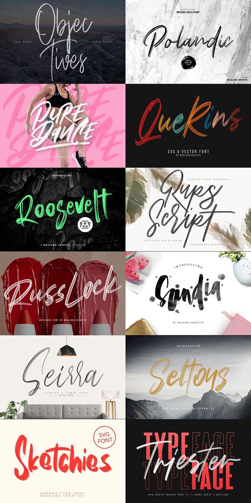 460+高质量流行英文字体合集 设计素材 sucaiwan.com