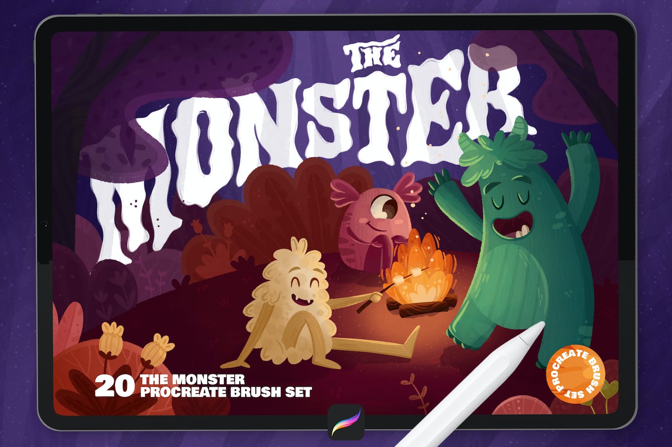 怪物创作Procreate纹理笔刷套装 The Monster: Procreate Brushes 笔刷资源 第1张-素材湾丨精选海外优质设计素材资源 怪物创作Procreate纹理笔刷套装 The Monster: Procreate Brushes 笔刷资源 sucaiwan.com