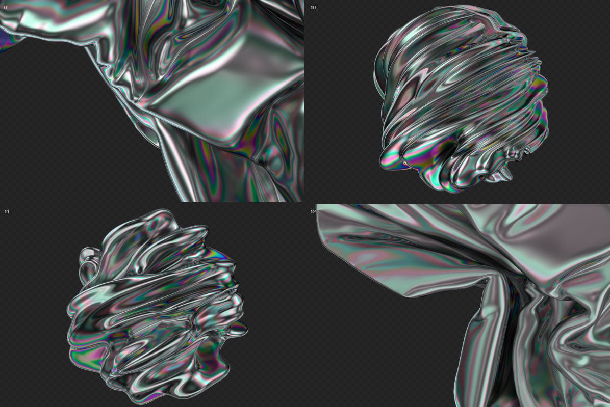 15个全息彩虹色的抽象背景图片素材 Iridescent Abstract Backgrounds 图片素材 sucaiwan.com