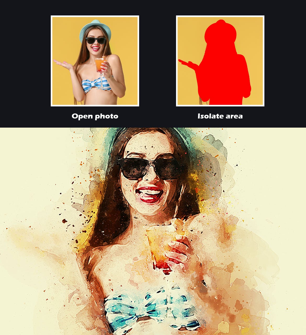 艺术水彩照片处理效果PS动作模板 Watercolor – Photoshop Action 插件预设 第6张-素材湾丨精选海外优质设计素材资源 艺术水彩照片处理效果PS动作模板 Watercolor – Photoshop Action 插件预设 sucaiwan.com