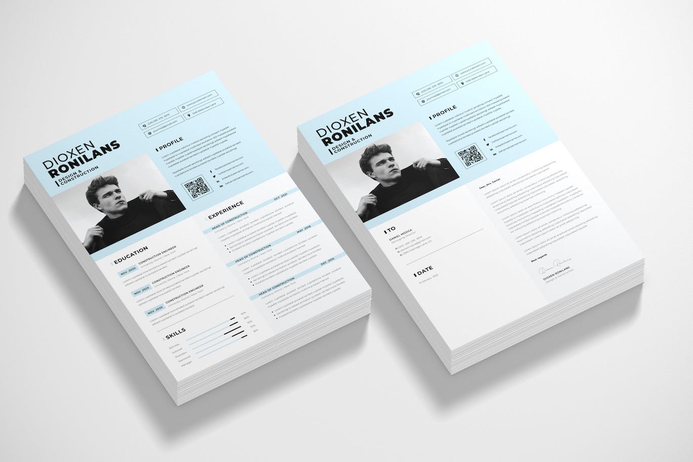 极简设计CV简历模板 Minimal Resume 幻灯图表 sucaiwan.com