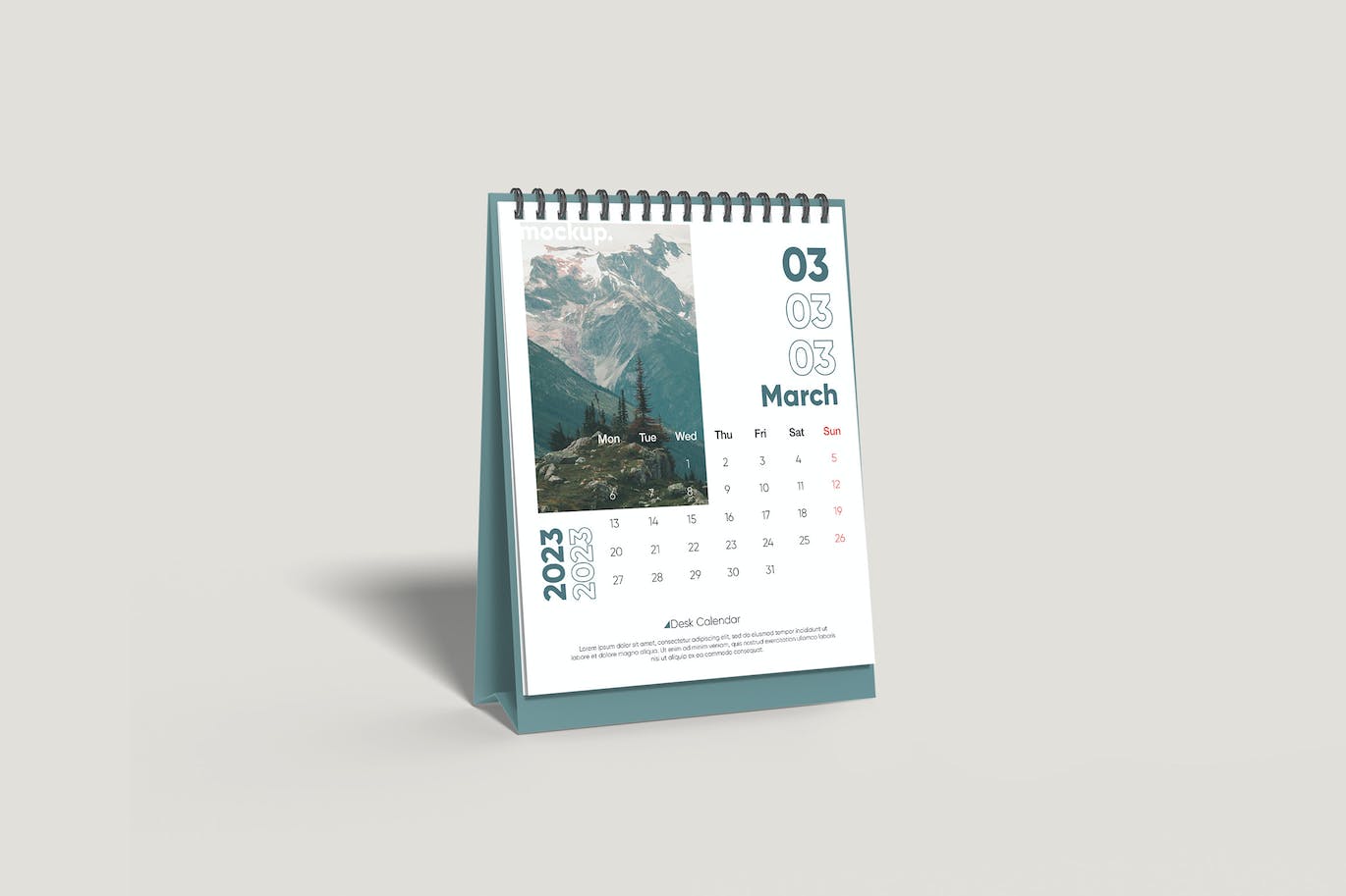 台历日历设计样机 Desk Calendar Mockup 样机素材 sucaiwan.com