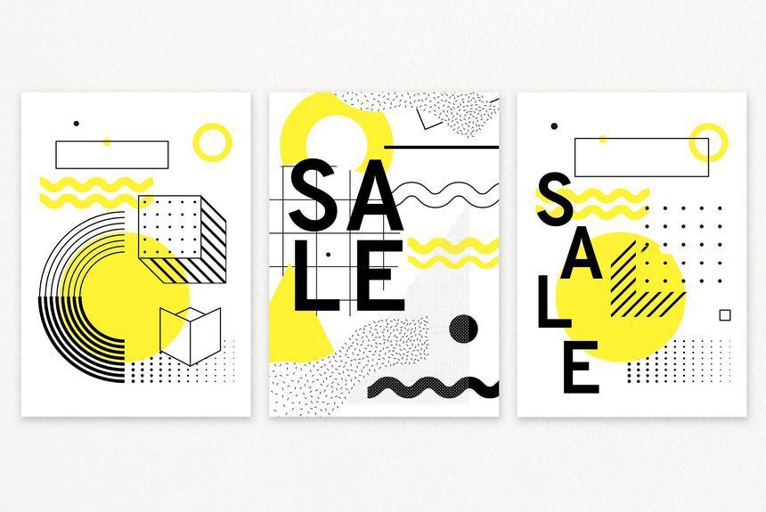 PNG素材-60款极简设计抽象几何图形矢量海报PNG元素 图片素材 sucaiwan.com