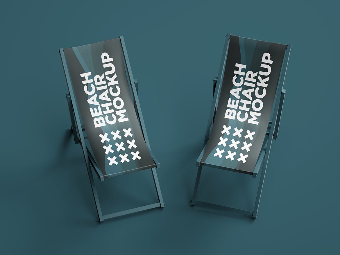 沙滩椅图案设计样机图v2 Beach Chair Mockup 002 样机素材 sucaiwan.com